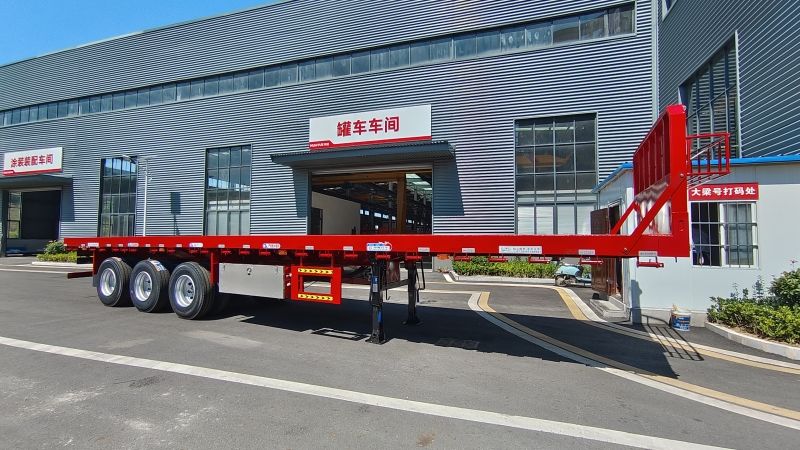 直梁平板半挂车