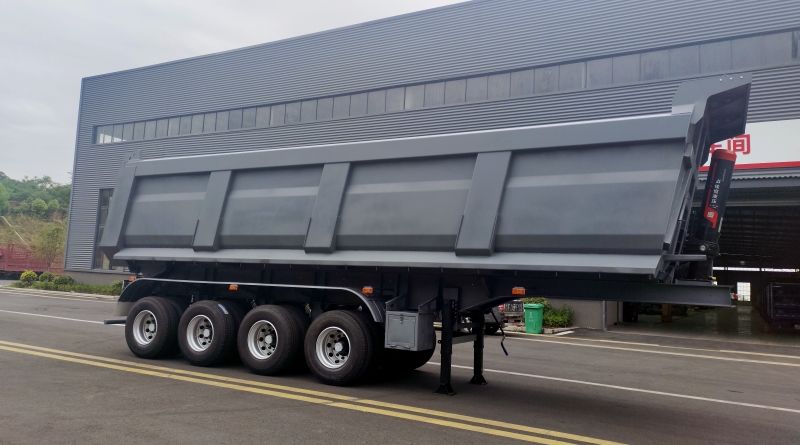 U型后翻自卸半挂车-四轴