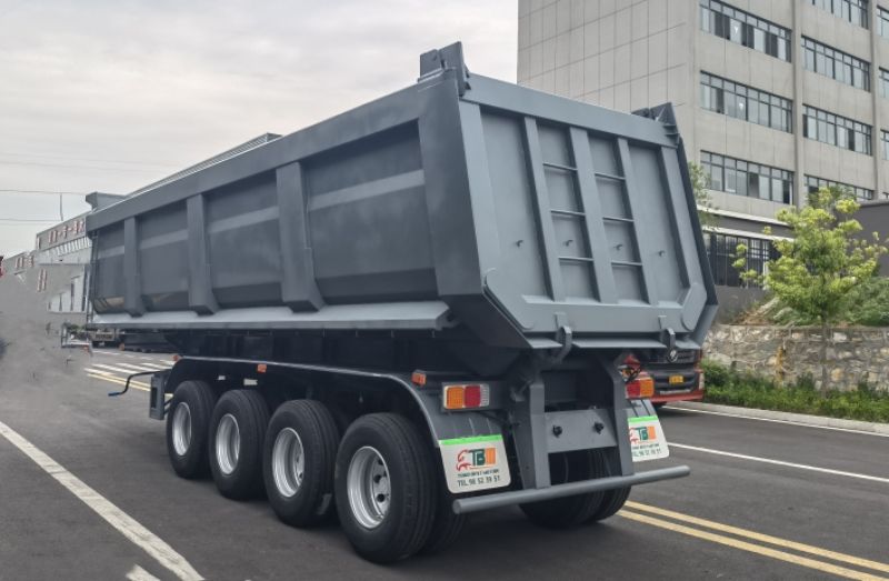 U型后翻自卸半挂车-四轴